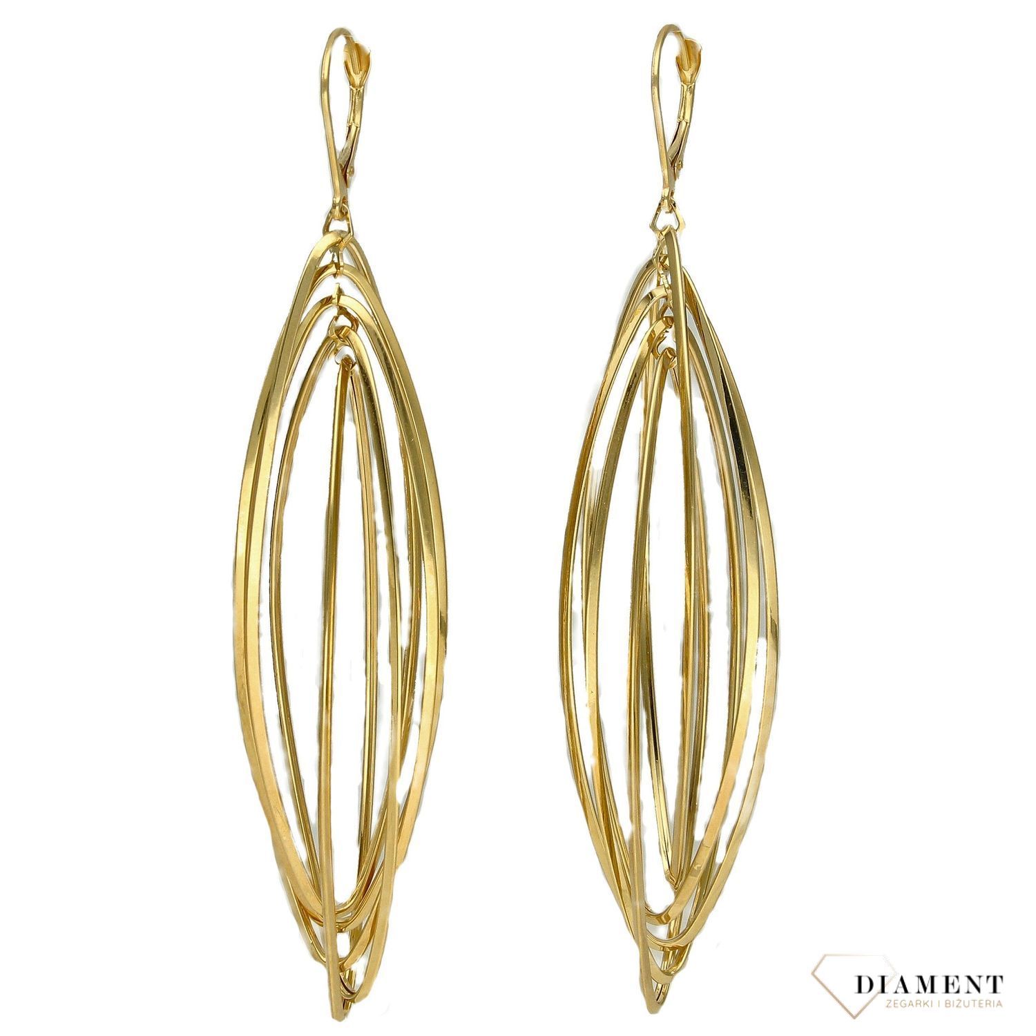 Złote kolczyki 585 bankietowe DIA-KLC-C5LBLAS-377-YM OR204623.jpg